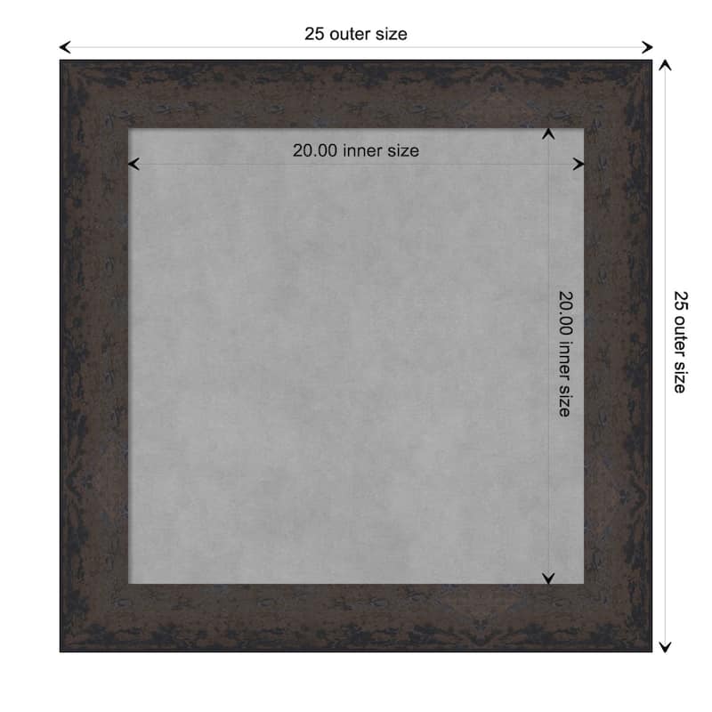 Amanti Art Dappled Black Brown Framed Magnetic Board - Board Size 20x20
