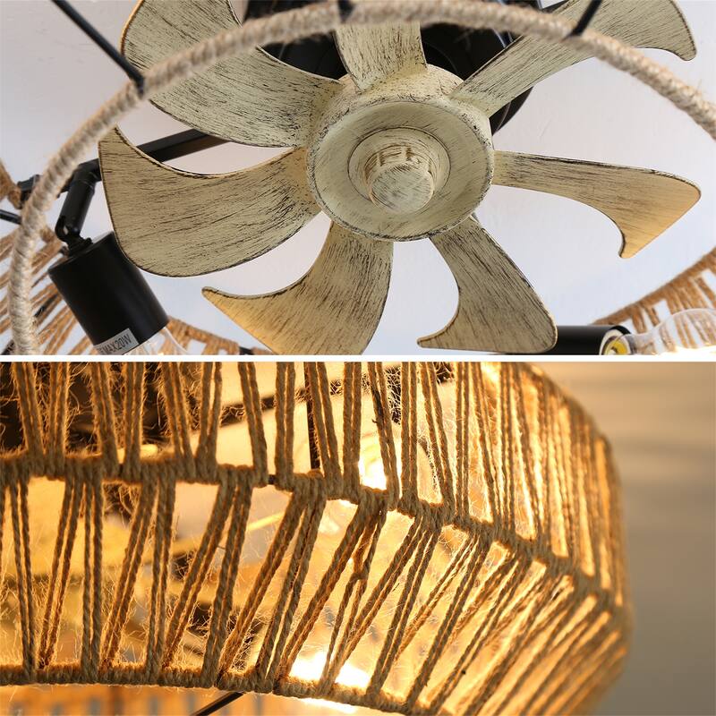 New Boho Caged Ceiling Fan