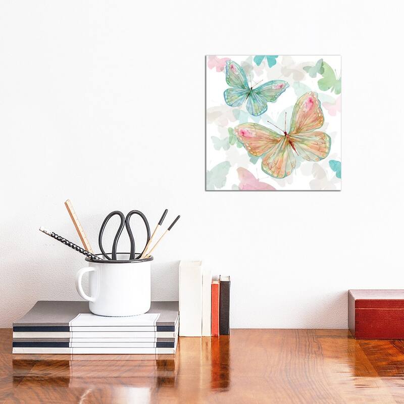 iCanvas "Asbury Garden Butterflies II" by Carol Robinson Canvas Print - 12x12x0.75