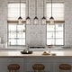 preview thumbnail 14 of 18, Farmsy Modern Farmhouse Linear Faux Wood Metal Chandelier Glass Adjustable Kitchen Island Pendant for Dining Room