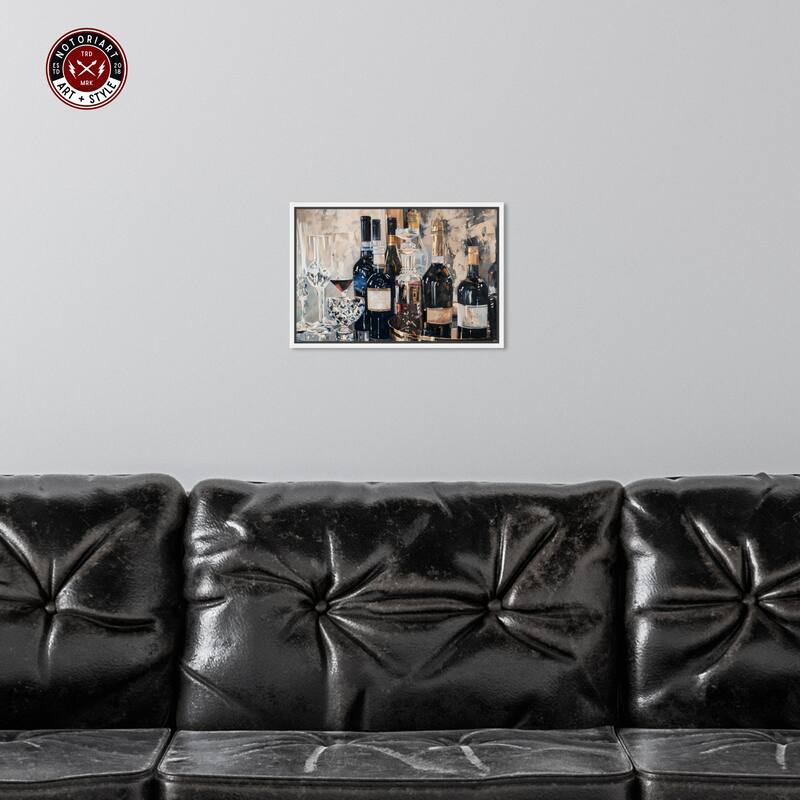 Notoriart Bar Table Classics Framed Bar Cart Art For Men
