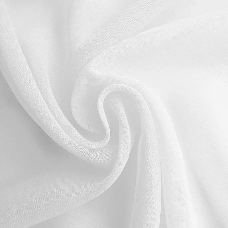 DriftAway Laura Pom Pom Trimmed Solid Sheer Window Curtains