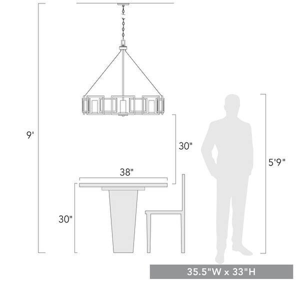 dimension image slide 0 of 2, Marco 8 Light Chandelier