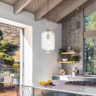 Acroma 1 Light 8In Modern Farmhouse Rustic Pendant-UL - N/A