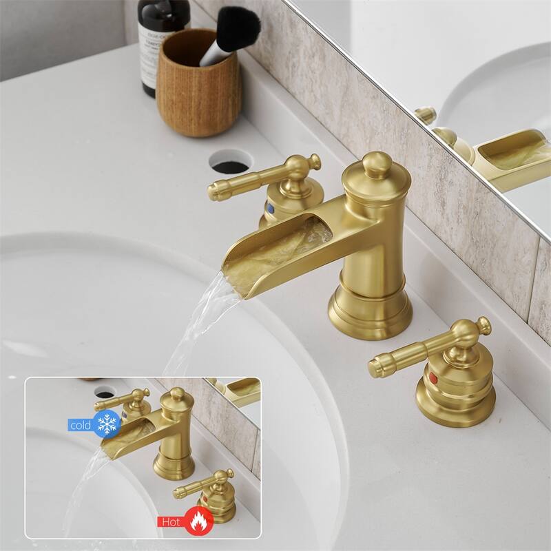 Bathroom Faucets for Sink 3 Hole ORB 8 inch Widespread Sink Faucet