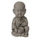 preview thumbnail 4 of 2, Grey Stone Finish MgO Meditating Buddha Monk Garden Statue