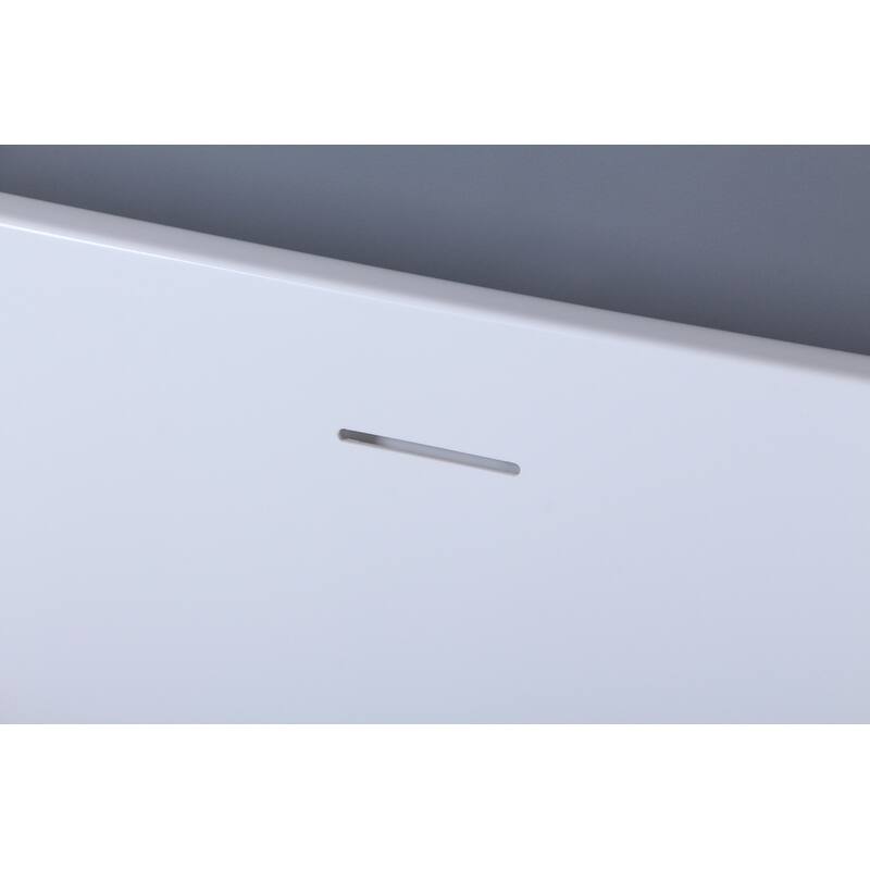 Indigo Home 59 inch Soaking Diamond Style Bathtub in Glossy White