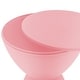 preview thumbnail 96 of 143, Boyd Round Side Table with Ribbed Design Base - Accent Hourglass End Table with Removable Lid for Living Room & Bedroom