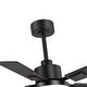 preview thumbnail 11 of 93, 48"/52"/60"/72" Modern Black LED Ceiling Fan with Light Remote (3/5/6/8/12 Reversible Blades)