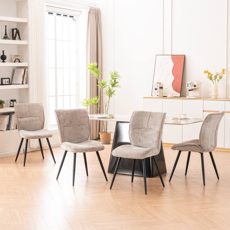 Dining Chairs Set of 2, Armless Kitchen Chairs, Soft Cushion