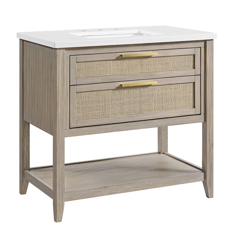 Banks 37-Inch Driftwood Single Bathroom Vanity