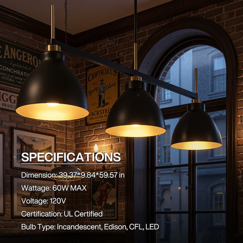 3 - Light Kitchen Island Pendant