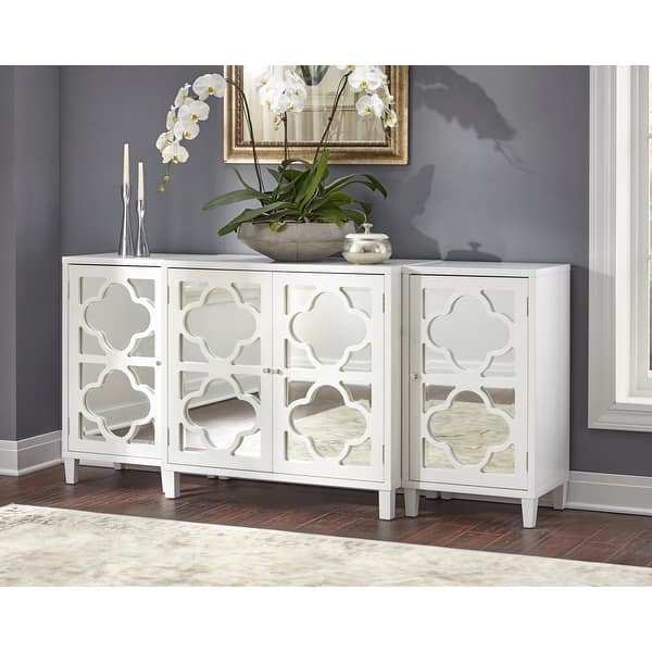 slide 12 of 12, Lifestorey Broadway 3-piece Mirrored Cabinet Set