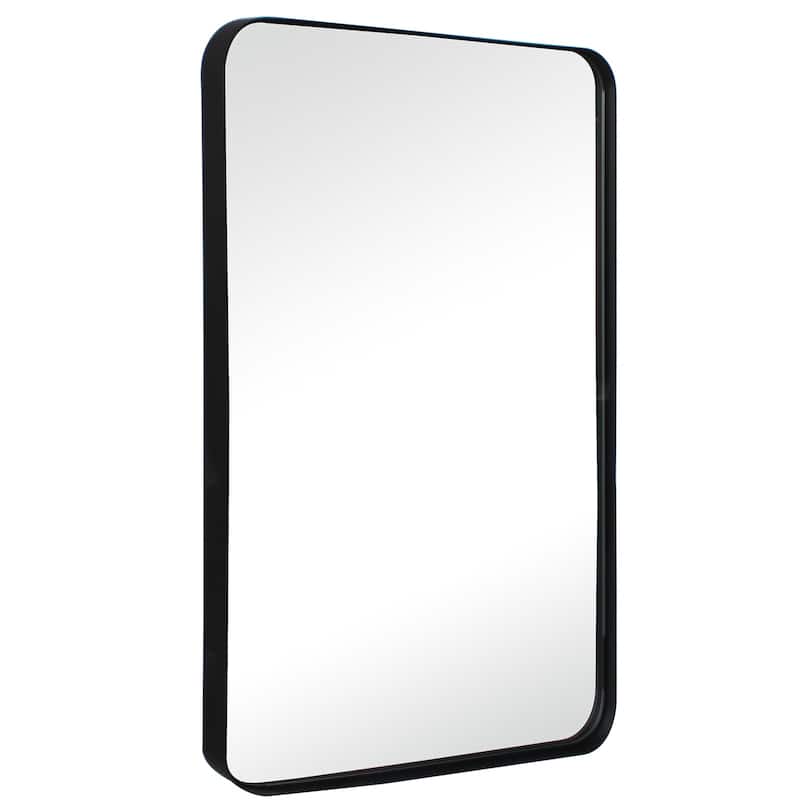 Grozdana Rectangle Metal Mirror - 20" x 30" - Black