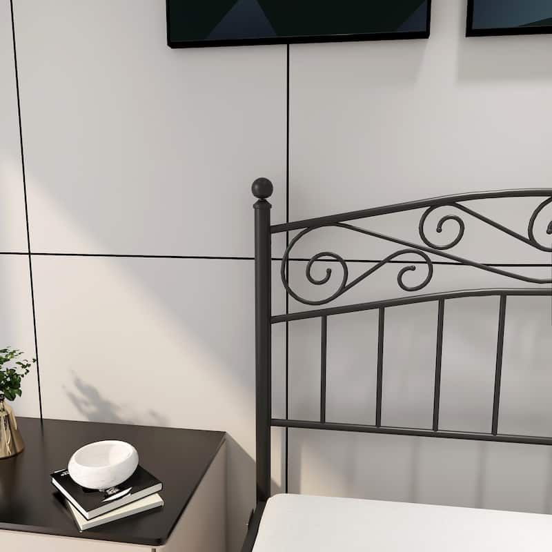Bed Frame with Headboard and Footboard