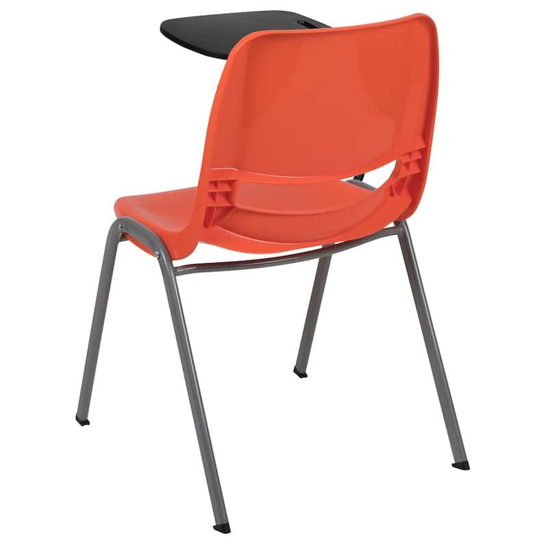 5 Pack Ergonomic Shell Chair with Right Handed Flip-Up Tablet Arm
