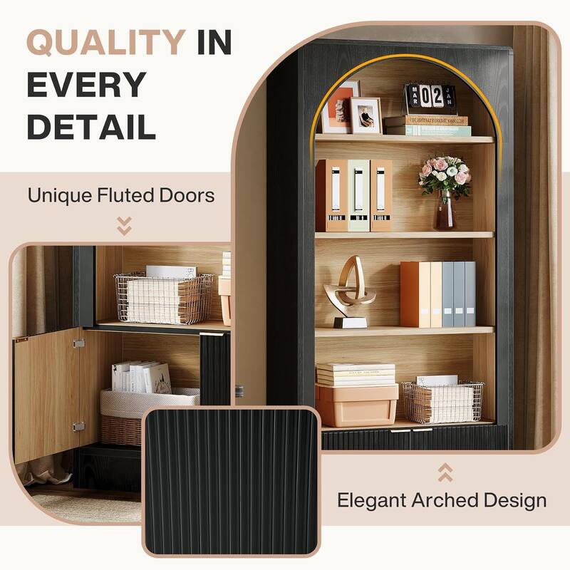 71 Inch Modern Tall Arch Vertical File Filing Cabinet for Home Office