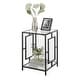 preview thumbnail 10 of 11, Convenience Concepts Town Square Chrome End Table with Shelf