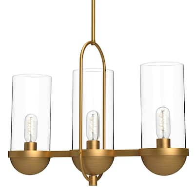 Alora Lighting LP539024CL Cyrus 3 Light 24" Wide Outdoor Chandelier