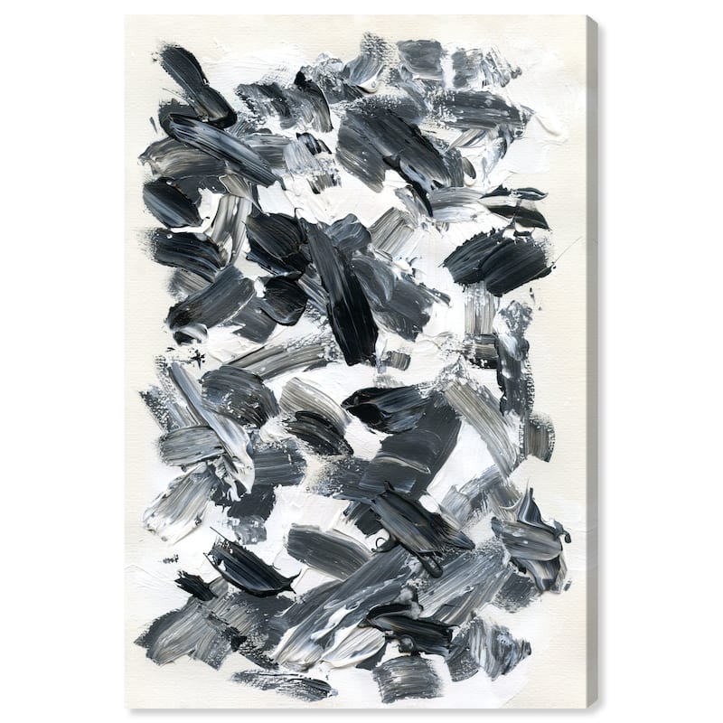 Wynwood Studio Abstract Herd of Zebras Black and Modern & Contemporary Wall Art Canvas Print