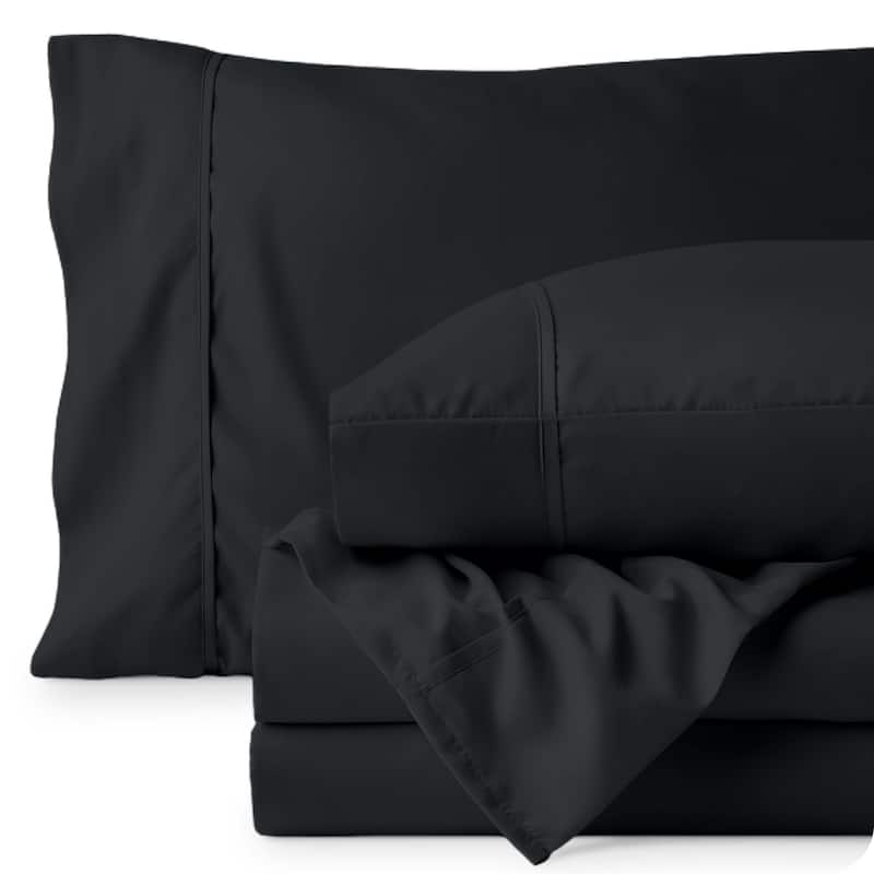 Bare Home Microfiber Deep Pocket Sheet Set w/ 2 Extra Pillowcases