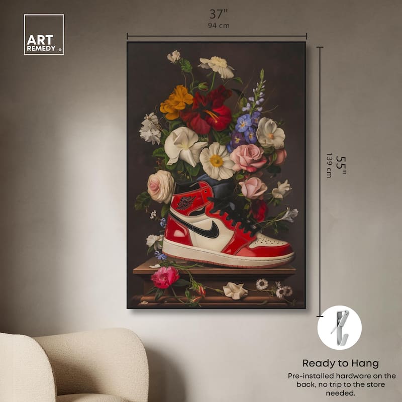 Sneaker Bouquet II Canvas by Art Remedy
