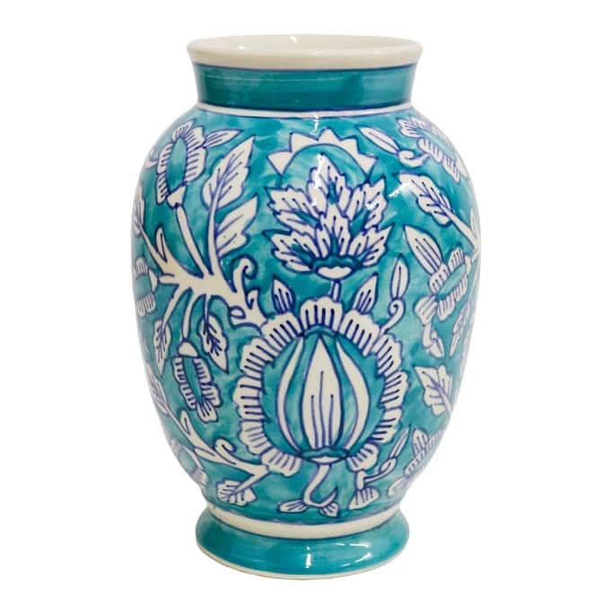 Home&Manor Classic Ceramic Vase Teal