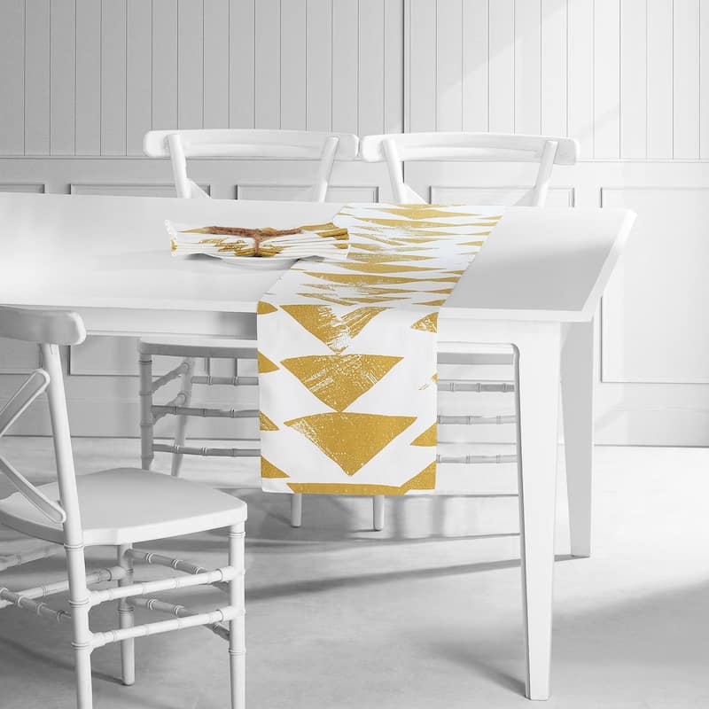 Exclusive Fabrics Triad Printed Cotton Table Runner & Placemats