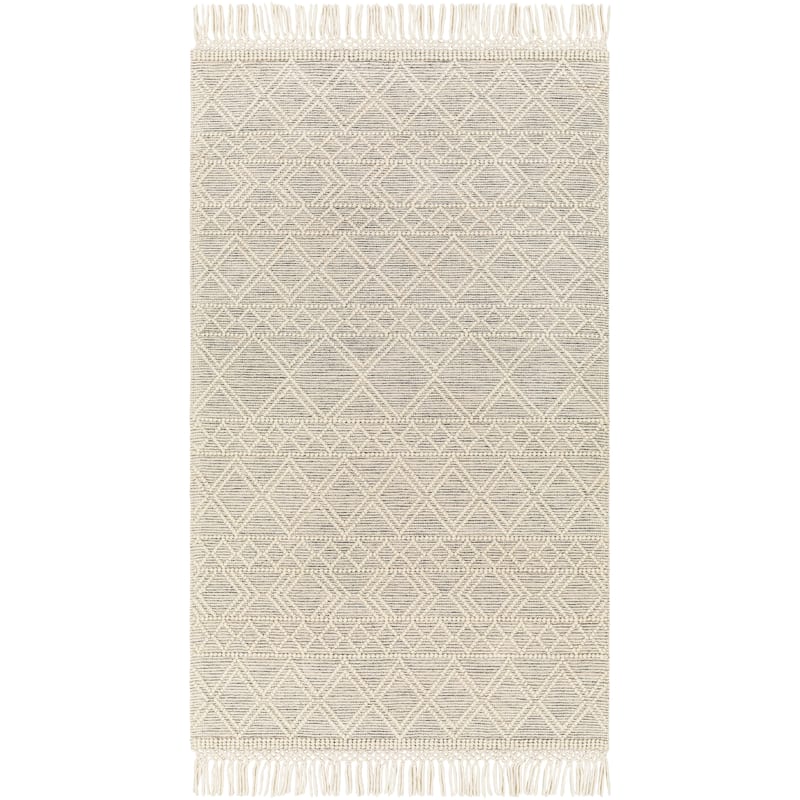 Livabliss Hamul Handmade Farmhouse Stripe Wool & Jute Area Rug