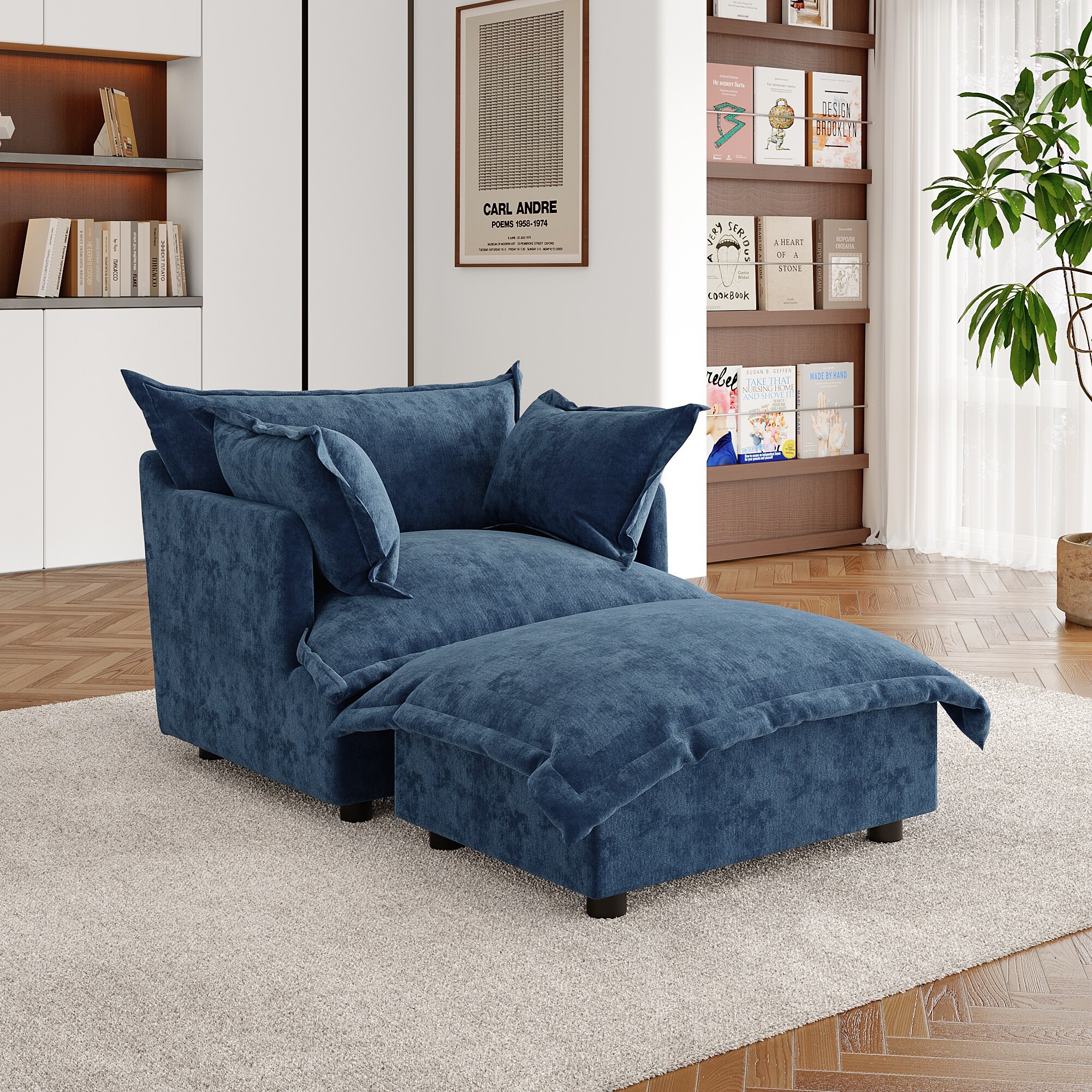 Double Layer Cushion Comfy Cloud Modular Sectional Sofa Set