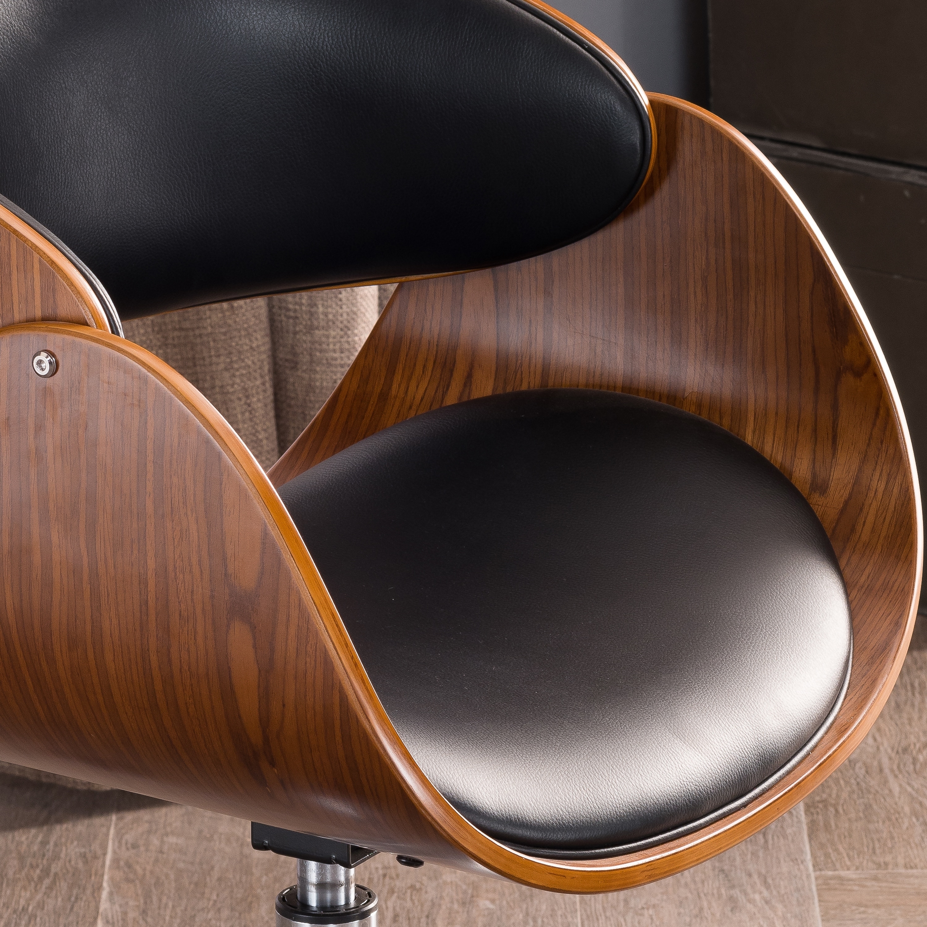 Corvus Mid-century Wood and Metal Adjustable Office Chair