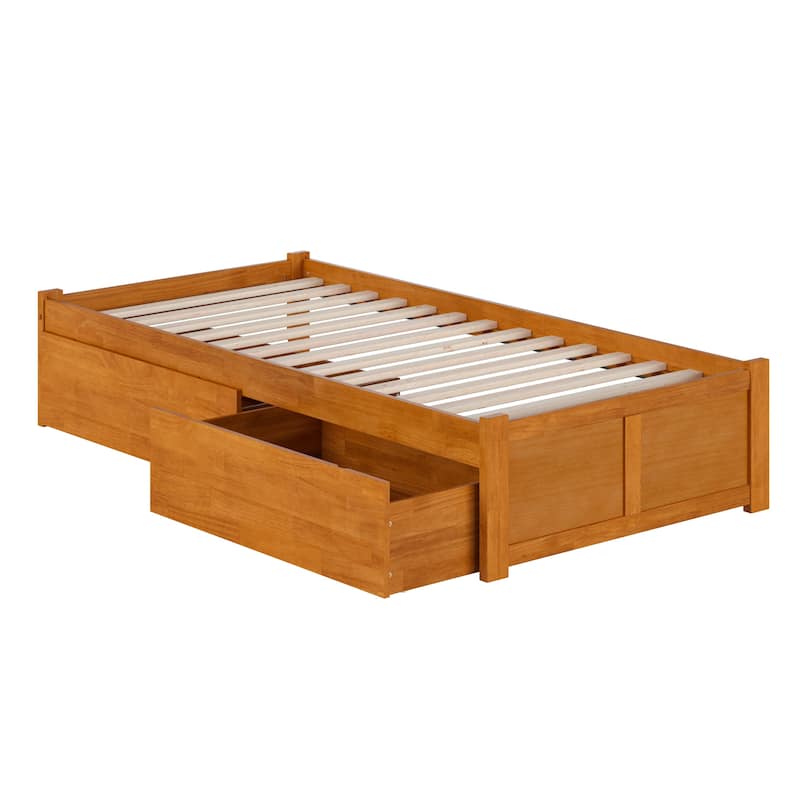 Concord Platform Bed with Footboard and Storage Drawers