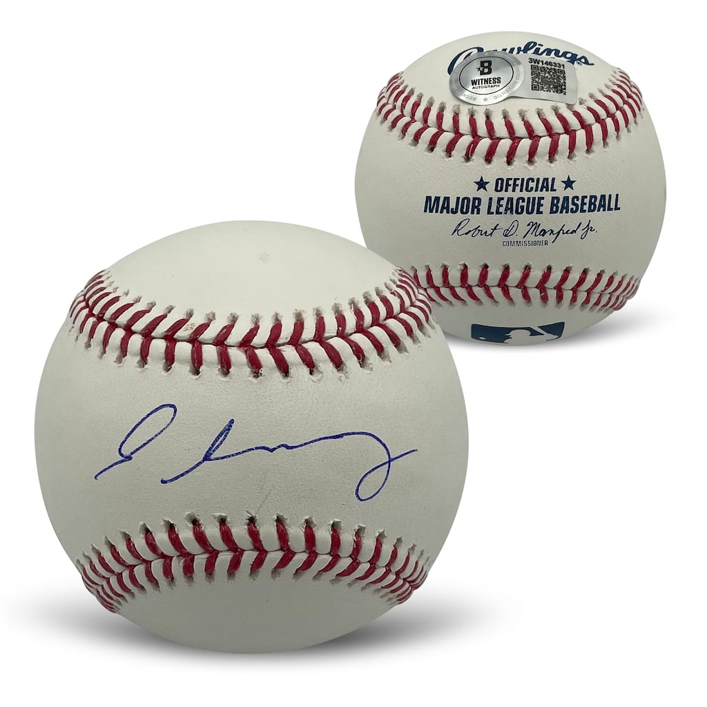 Cristopher Sanchez Philadelphia Phillies Autographed MLB Signed Baseball Beckett COA With UV Display Case - 8' x 11'