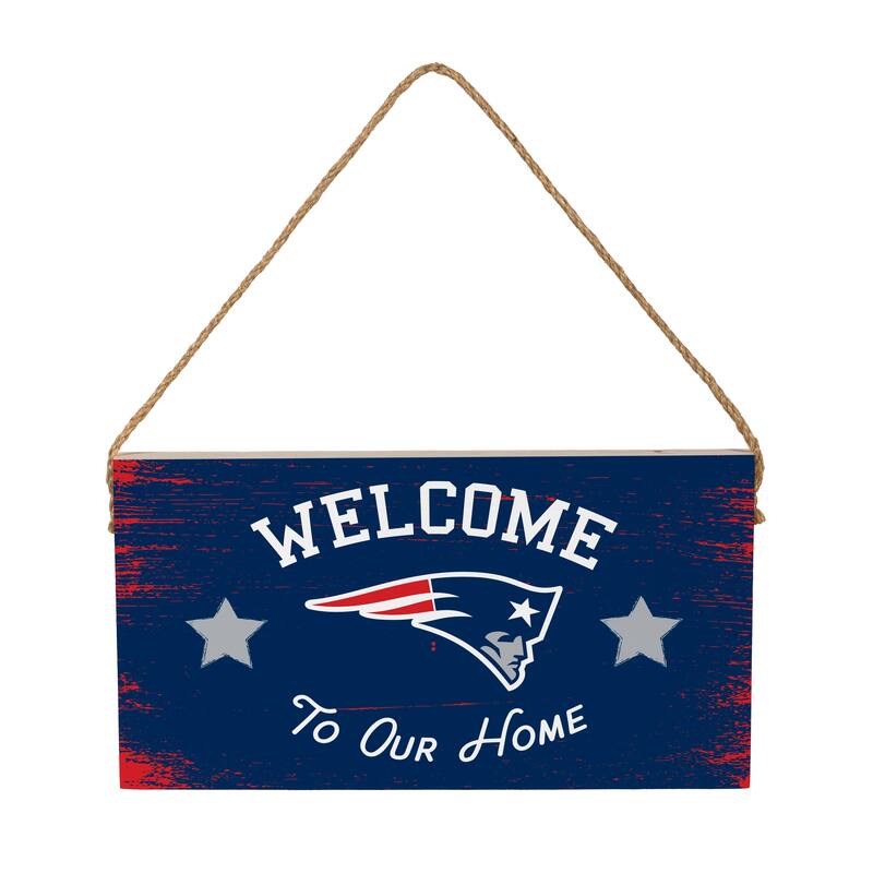New England Patriots Wooden Door Decor Wall Sign - Multi-Color
