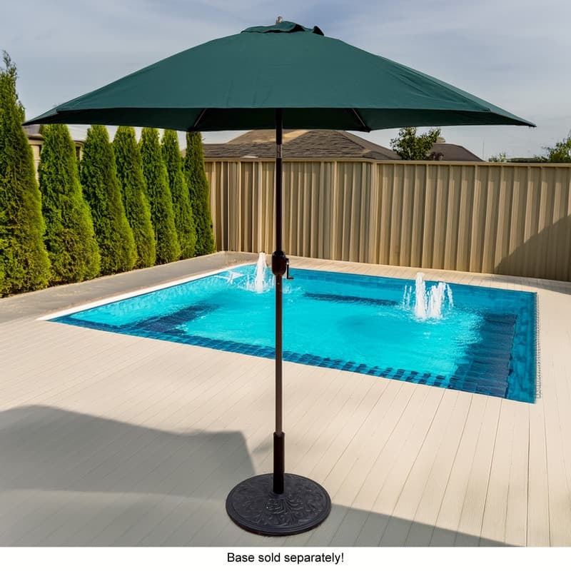 Tropishade 9 ft. Aluminum Bronze Patio Umbrella, Green cover