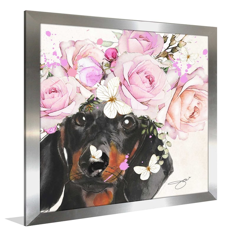 "Flower Daschund" by Jodi Print on Acrylic