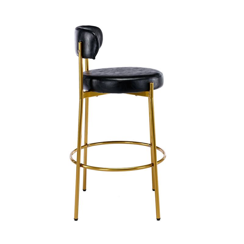 Counter Height Bar Stools Set of 2 Modern Armless Chairs