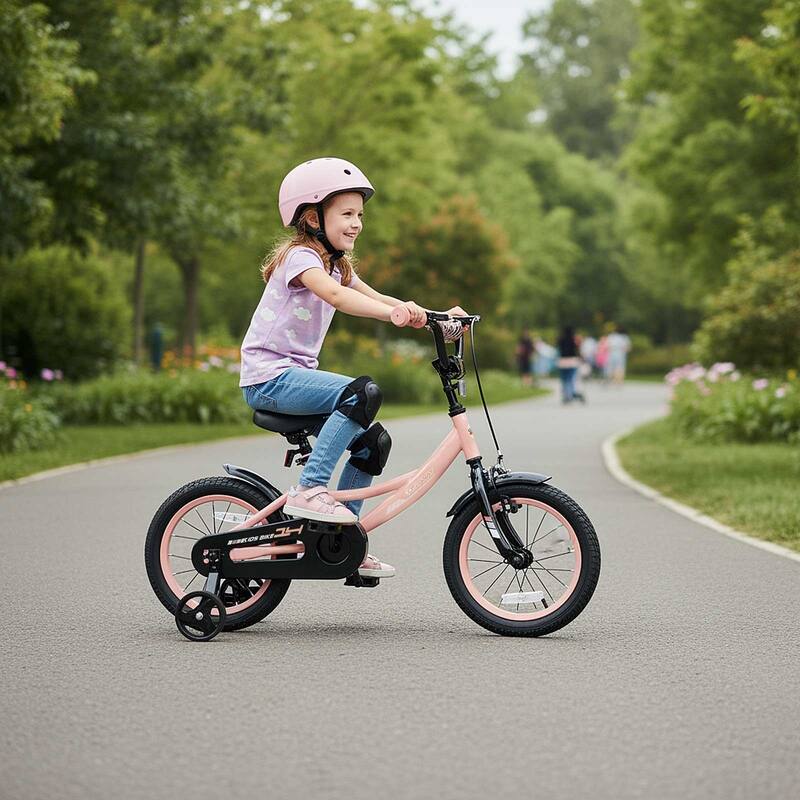 Costway 14" Kids Bike with Removable Training Wheels Adjustable Seat & - See Details