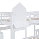 preview thumbnail 60 of 59, Full-Over-Full Castle Bunk Bed with 2 Drawers Shelves and Slide, Fairytale-Like Atmosphere for Your Lovely Litter Princess