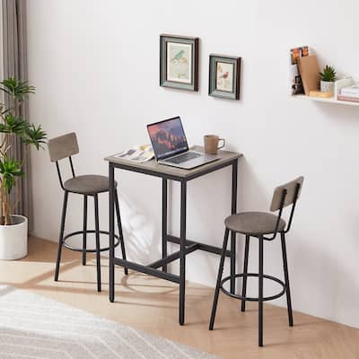 Bar Table Set with 2 Bar stools