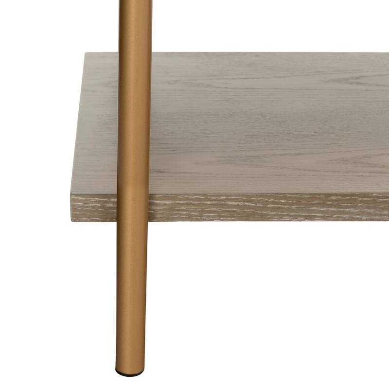 SAFAVIEH Yolanda 5-Tier Gold/ Walnut Etagere - 40' x 18' x 72' - 40Wx18Dx72H