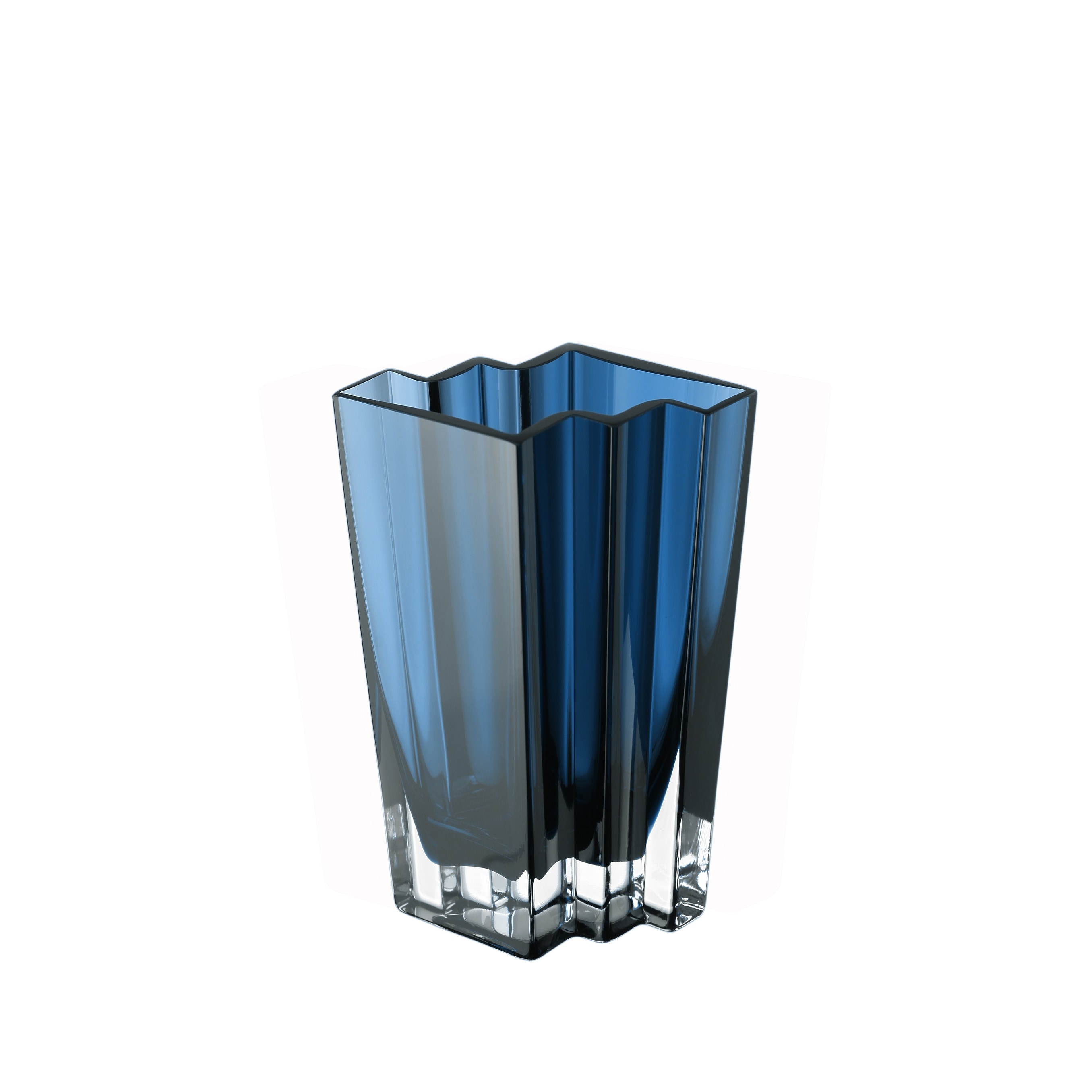 Majestic Gifts Inc. Chevron Vase, Midnight Blue -11" Height-