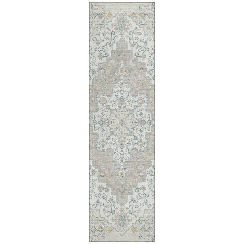 Machine Washable Indoor/ Outdoor Traditional Karachy Chantille Rug