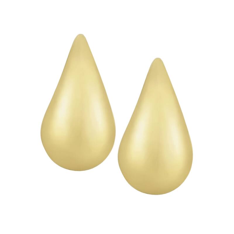 Victoria Townsend Chunky Gold Plated Teardrop Stud Earring - Yellow