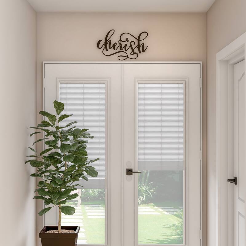 Decorative 3D Word Art Metal Cutout Wall Sign - Cherish