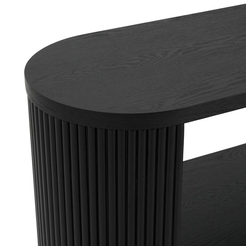 Multi-functional corridor table, open shelf