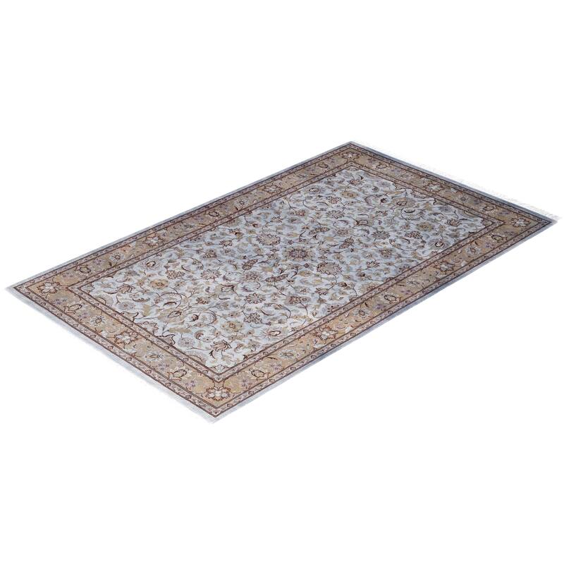 Contemporary Overdyed Wool Hand Knotted Area Rug - 3' 2" x 5' 3"