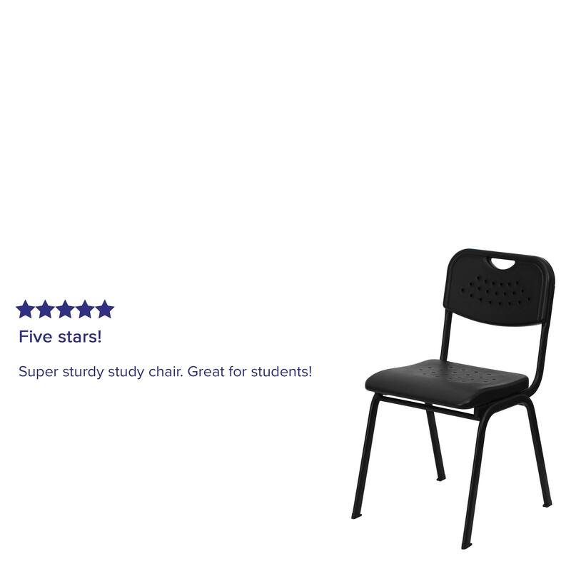 880 lb. Capacity Plastic Stack Chair with Open Back and Frame