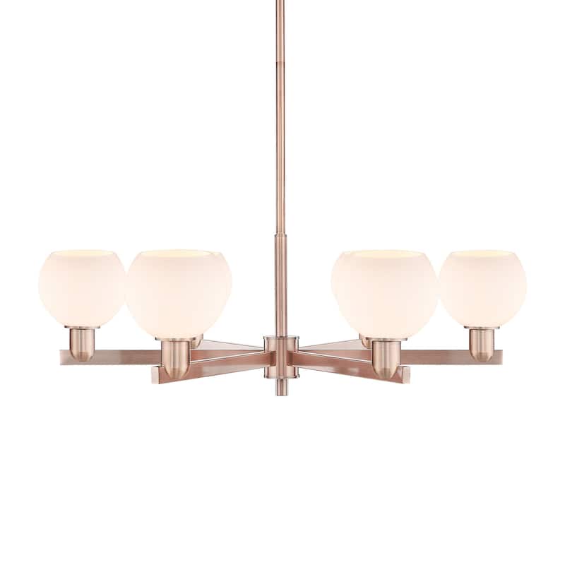 Innovations Lighting 716-6CR-10-36 Athens Chandelier Athens 6 Light - Antique Copper / Matte White