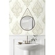 preview thumbnail 6 of 6, Seabrook Designs Lovette Ikat Damask Unpasted Wallpaper